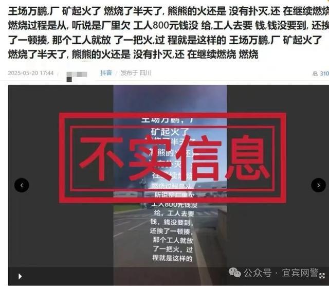 四川宜宾警方：编造“因800元工资纵火”谣言信息三人被查处(图5)